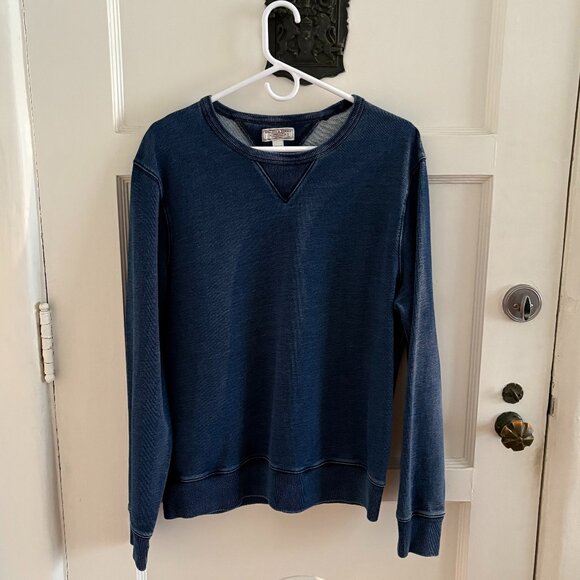Wallace & Barnes Indigo Crew Neck Sweatshirt | Mens Large - Picture 1 of 3
